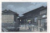 Nissaka on the Tokaido Road by Kawase Hasui