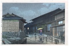 Nissaka on the Tokaido Road by Kawase Hasui