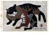 Nursing Kittens by Kiyoshi Saito