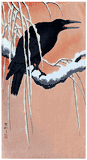 Crow on a Snowy Branch by Ohara Koson
