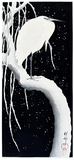 Egret on a Snowy Branch by Ohara Koson