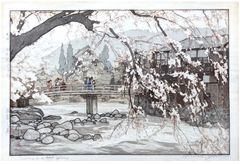 Spring in a Hot Spring by Hiroshi Yoshida