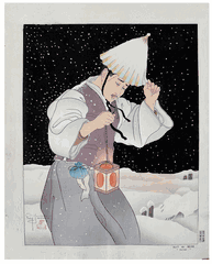 Nuit de Neige by Paul Jacoulet