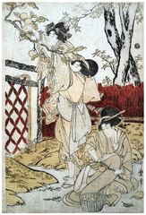 Picking Persimmons by Utamaro