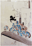 Playing Music by Toyohara Chikanobu