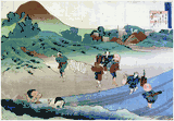 Poem by Jito Tenno by Hokusai