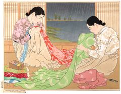 Preparatifs pour l'hiver by Paul Jacoulet