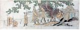 Procession of Foreign Officials Resting by Hokusai