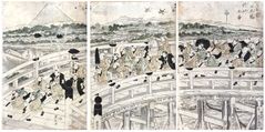 Procession on Nihon Bridge by Keisai Eisen