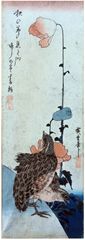 Quail and Poppies by Ando Hiroshige