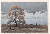 Rain at Lake Matsue by Kawase Hasui