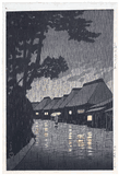 Rain at Maekawa by Kawase Hasui