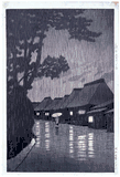 Rain at Maekawa by Kawase Hasui