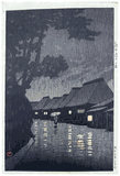 Rain at Maekawa by Kawase Hasui