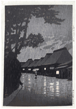 Rain at Maekawa by Kawase Hasui