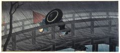 Rain on Izumi Bridge by Shotei