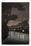 Rainy Night at Maekawa by Kawase Hasui 6mm Seal