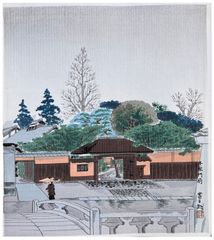 Rainy Scene of the Senke by Tokuriki Tomikichiro