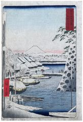 Riverbank at Sukiya in Edo by Ando Hiroshige