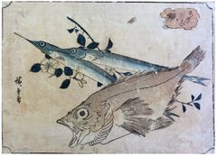 Rockfish and Halfbeak by Ando Hiroshige
