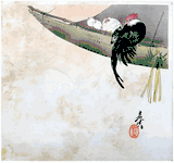 Rooster and Chicken by Shibata Zeshin