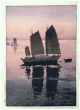 Sailing Boat Evening by Hiroshi Yoshida ***POSTHUMOUS***
