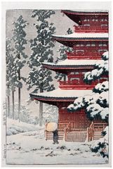Saishoin Temple in Snow by Kawase Hasui