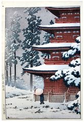 Saishoin Temple in Snow by Kawase Hasui