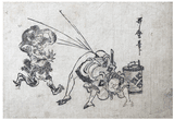 Scaring a ghost with a Fart by Kitagawa Utamaro