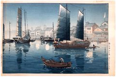 Seto Inland Sea at Akashi Bay by Tsuchiya Koitsu