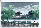 Shinobazu Pond in Rain by Kawase Hasui