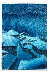 Snowstorm in Shiobara Hataori by Kawase Hasui 1st Ed.