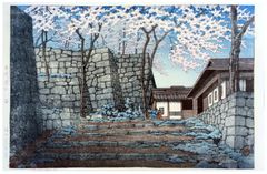 Shirakawa Castle by Kawase Hasui 1st Ed.