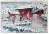 Hongo Red Gate in Snow by Shiro Kasamatsu 