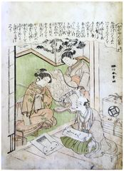 Silkworm Cultivation #12 by Katsukawa Shunsho