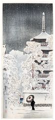 Snow at Asakusa by Shotei