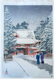 Snow at Hie Shrine by Kawase Hasui 6mm Seal