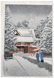 Snow at Hinoeda Shrine by Kawase Hasui