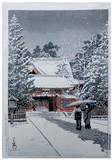 Snow at Hinoeda Shrine by Kawase Hasui 1st Ed.