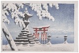 Snow at Itsukushima by Kawase Hasui