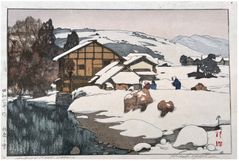 Snow at Kashiwabara by Hiroshi Yoshida