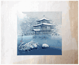 Snow at Kinkakuji by Kawase Hasui