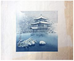 Snow at Kinkakuji by Kawase Hasui
