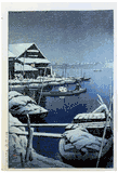 Snow at Mukojima by Kawase Hasui