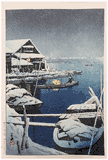 Snow at Mukojima by Kawase Hasui 