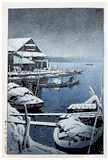 Snow at Mukojima by Kawase Hasui