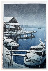 Snow at Mukojima by Kawase Hasui