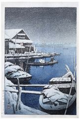 Snow at Mukojima by Kawase Hasui