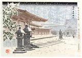 Snow at Nawa Shrine by Tomikichiro Tokuriki