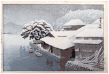 Snow Fall at Ishinomaki by Kawase Hasui 1st Ed.